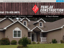 Tablet Screenshot of pawlakconstruction.com